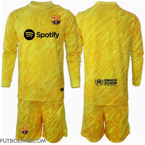 Camiseta Barcelona Portero Primera Equipación para niños 2024-25 manga larga (+ pantalones cortos)